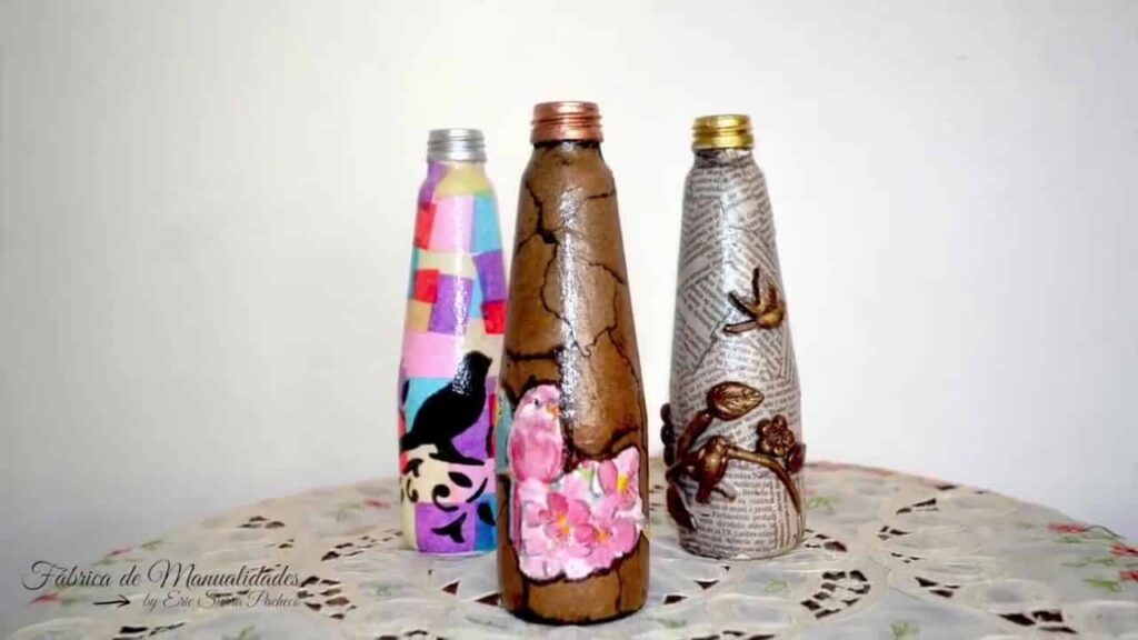 Manualidades con botellas de vidrio