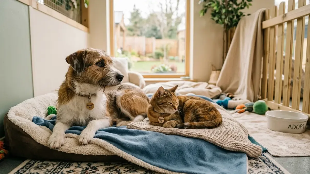 Mascota en un entorno de adopción responsable